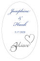 Believe Swirly Oval Wedding Labels